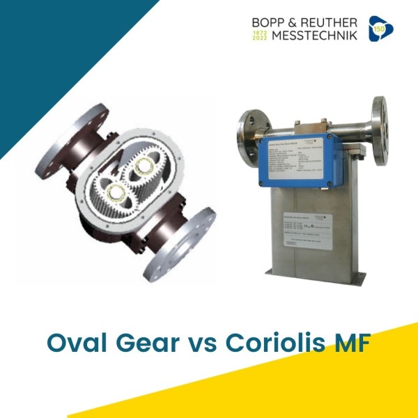 Bopp Reuther Messtechnik oval gear vs coriolis mass flow