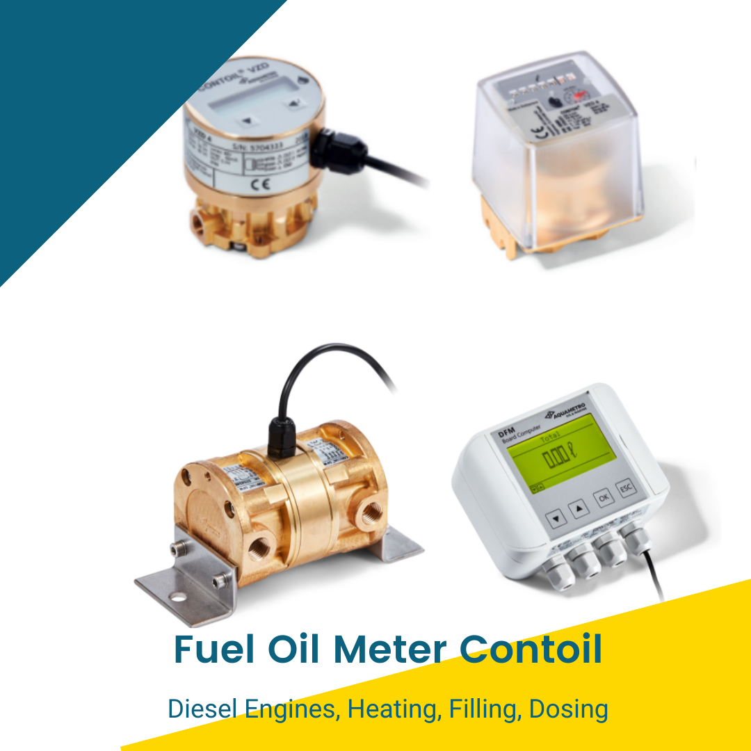 Contoil® Fuel Oil Meters DN 4-8  VZO mech. counter, pulse outp.	 	 VZD display, VZP pulse	 	 DFM 2 hall pulser or integr. 	 	 DFM BC