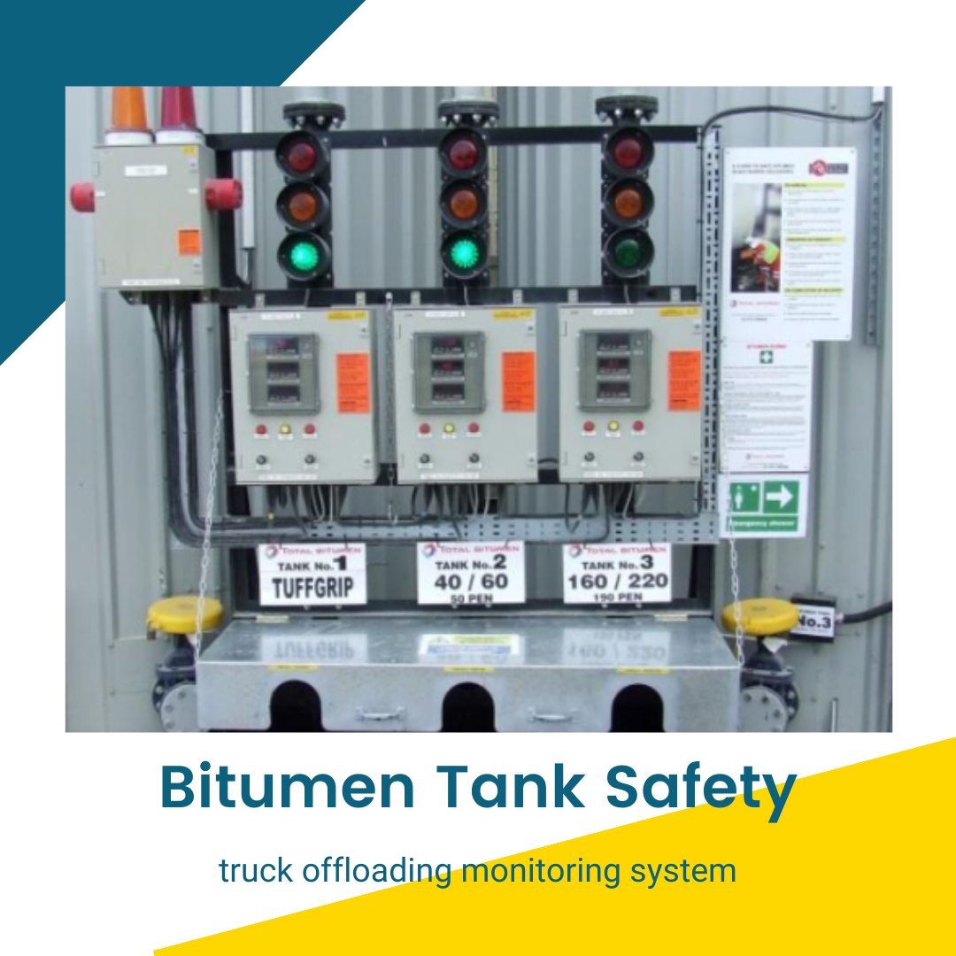 Bitumen safety system from Hycontrol for truck discharge to avoid spilling