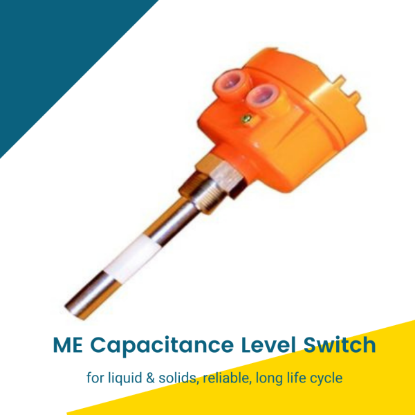 ME Capacitance Level Sensor Hycontrol with adjustable sensitivity on the dialectric constant, solid and liquid level measurement