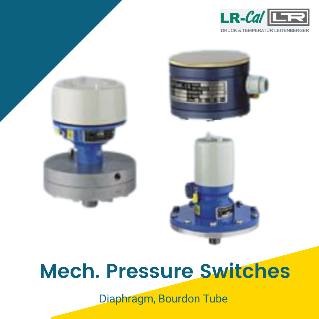 Leitenberger mechanical pressure switches, diaphragm and bourdon tube type