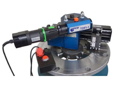 EFCO Valve Cutting and Turning - TDFI Portable lathes with internal clamping for machining flanges
